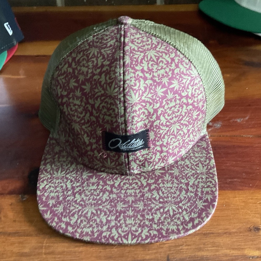 O'Neill Men's Floral Mesh Back Baseball Cap Pink Green One Size Pre-Owned